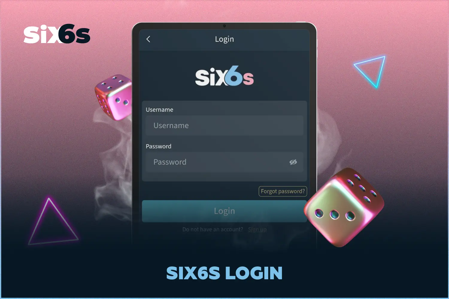 Once logged in to Six6s, players will have access to all the games and entertainment on the site