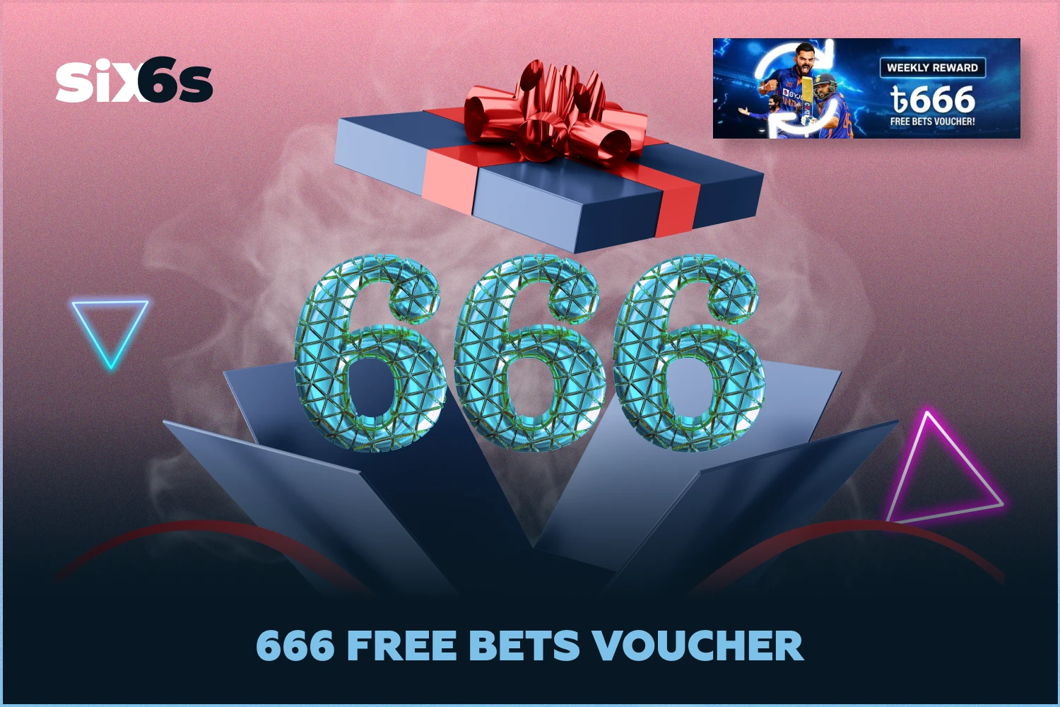Players from Bangladesh can make a deposit of BDT 1,000 or more at Six6s and get 666 BDT free bet bonus on their balance