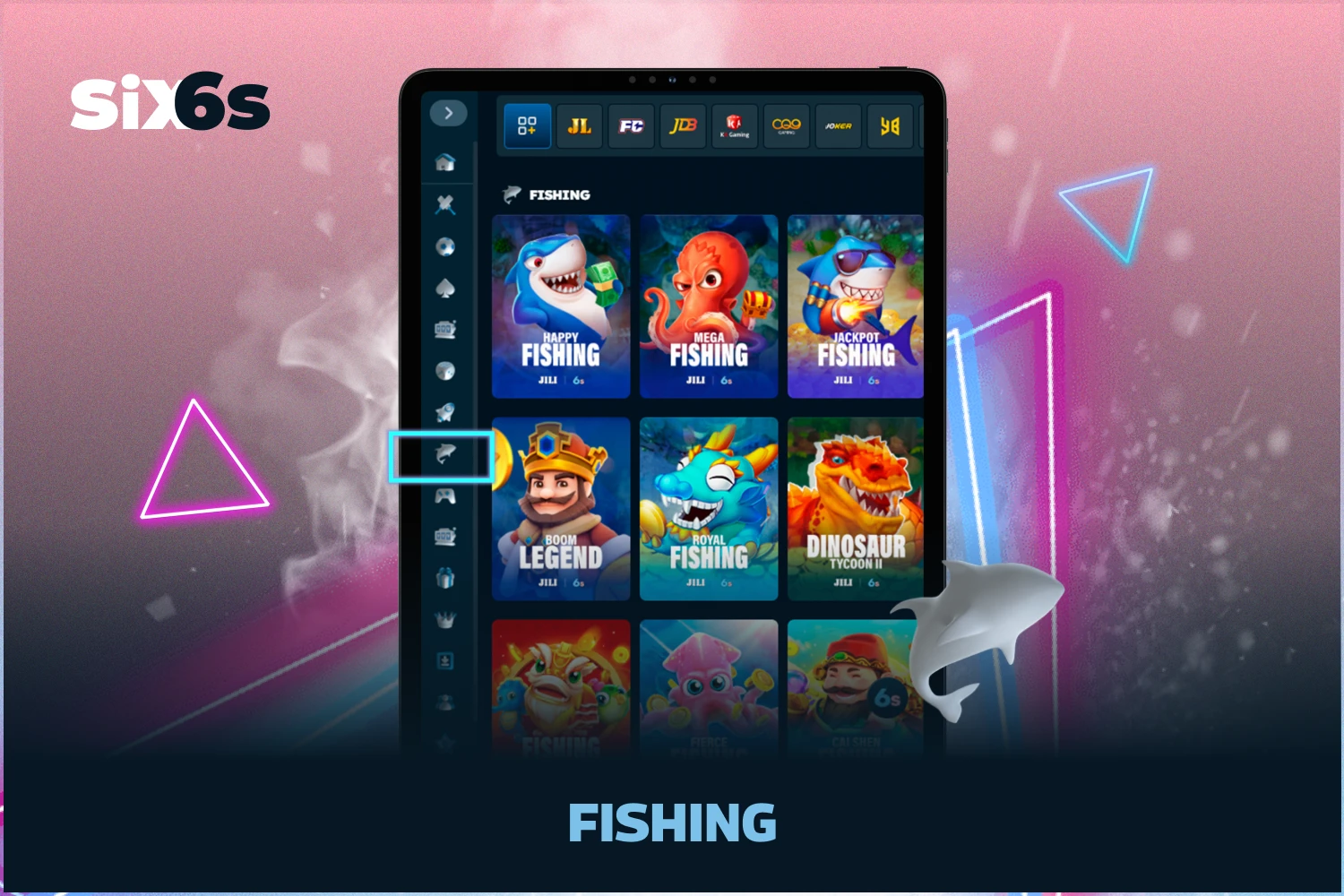 Fishing is a rather unusual genre of Six6s casino games, but is also popular among Bagladeshi players