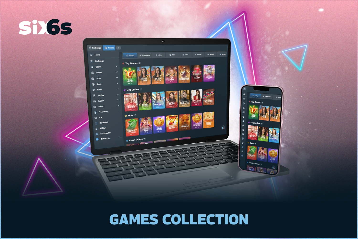 Six6s is considered as the best online casino in Bangladesh due to its wide selection of games for every taste from licensed and reputed providers