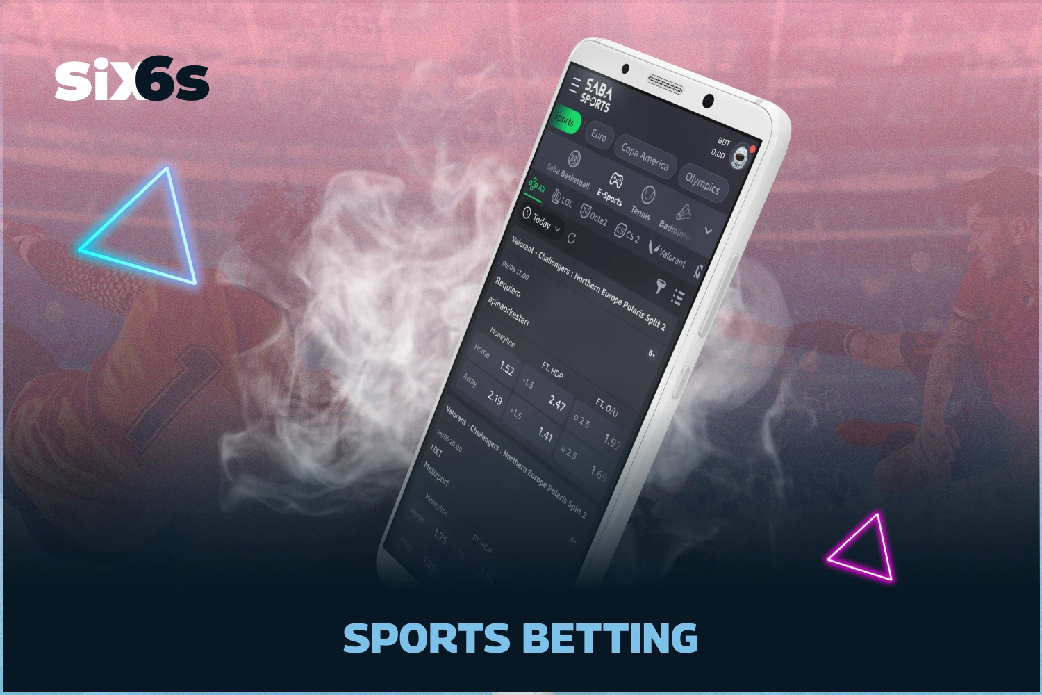 Six6s bet app has a lot of options for sports betting enthusiasts